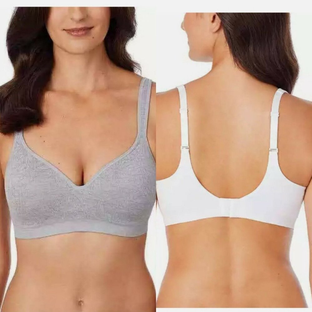 2 Pack Carole Hochman Seamless Bra Wire Free - Picture 1 of 9
